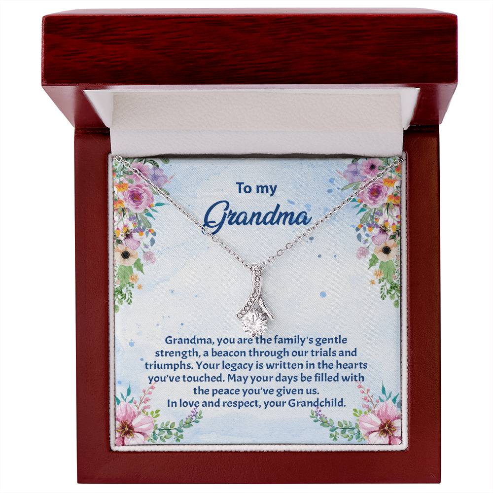 4038b Alluring Beauty Necklace, Gift to my Grandma with Beautiful Message Card