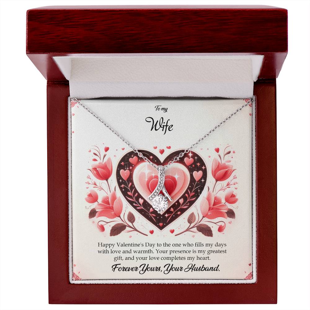 Valentine-st5a Alluring Beauty Necklace, Gift to my Wife with Beautiful Message Card