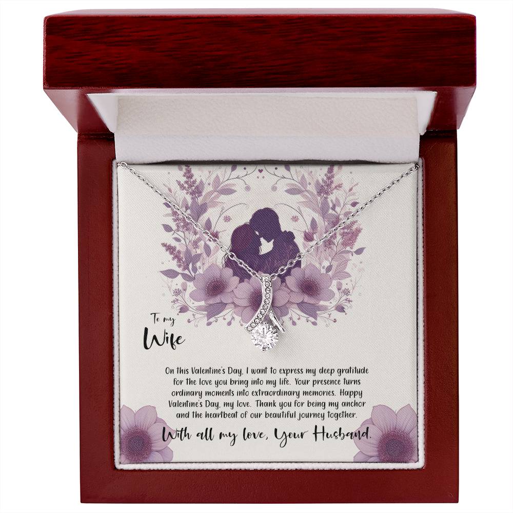 Valentine-st9a Alluring Beauty Necklace, Gift to my Wife with Beautiful Message Card