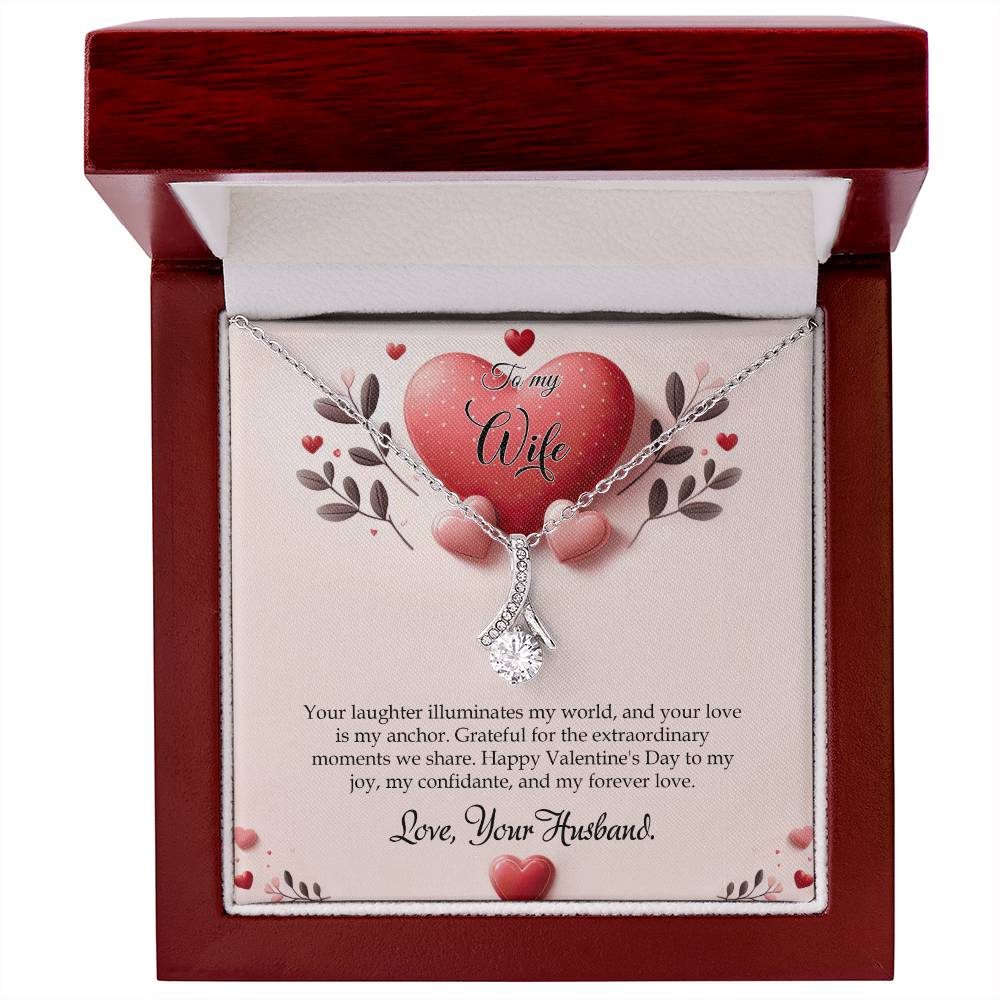 Valentine-st13a Alluring Beauty Necklace, Gift to my Wife with Beautiful Message Card