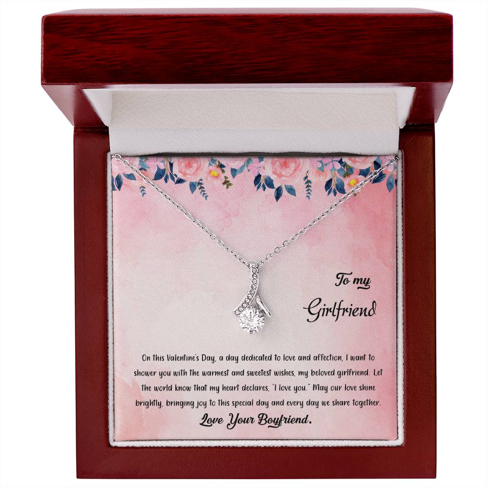 valentine-38c Alluring Beauty Necklace, Gift to my Girlfriend with Beautiful Message Card