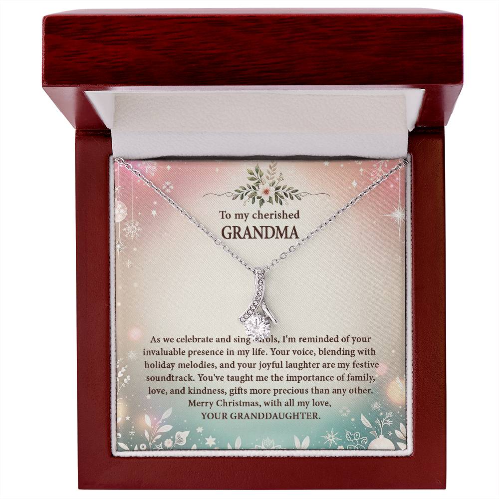 4057d Alluring Beauty Necklace, Gift to my Grandma with Beautiful Message Card