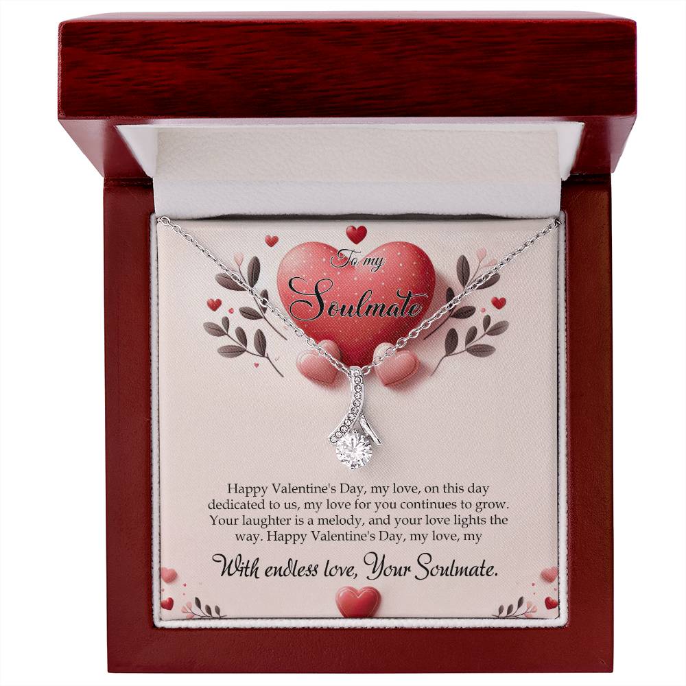 Valentine-st13b Alluring Beauty Necklace, Gift to my Soulmate with Message Card