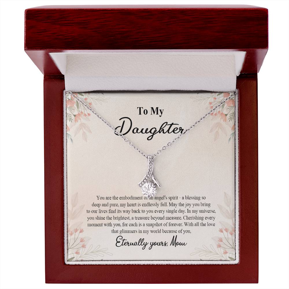 4025b Alluring Beauty Necklace, Gift to My Daughter with Beautiful Message Card