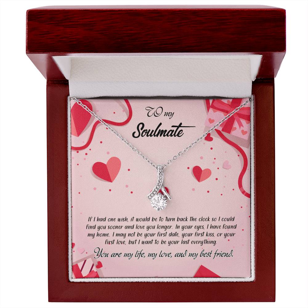 valentine-15b Alluring Beauty Necklace, Gift to my Soulmate with Message Card