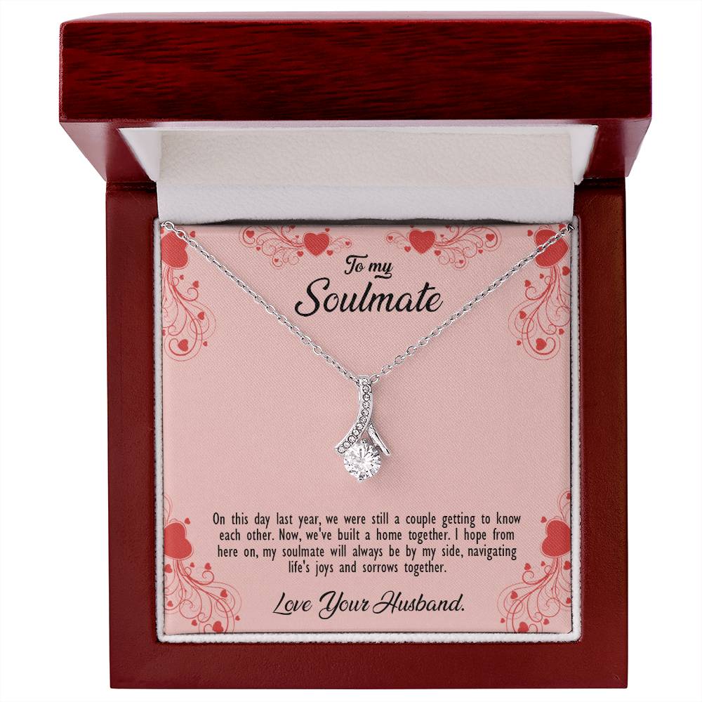 valentine-29b Alluring Beauty Necklace, Gift to my Soulmate with Message Card