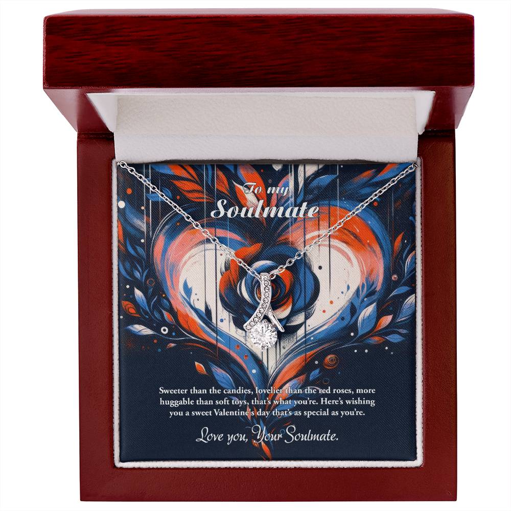 Valentine-st24b Alluring Beauty Necklace, Gift to my Soulmate with Message Card