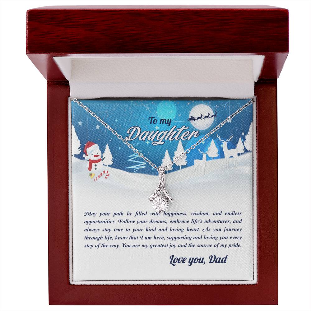 4008a Alluring Beauty Necklace, Gift to My Daughter with Beautiful Message Card