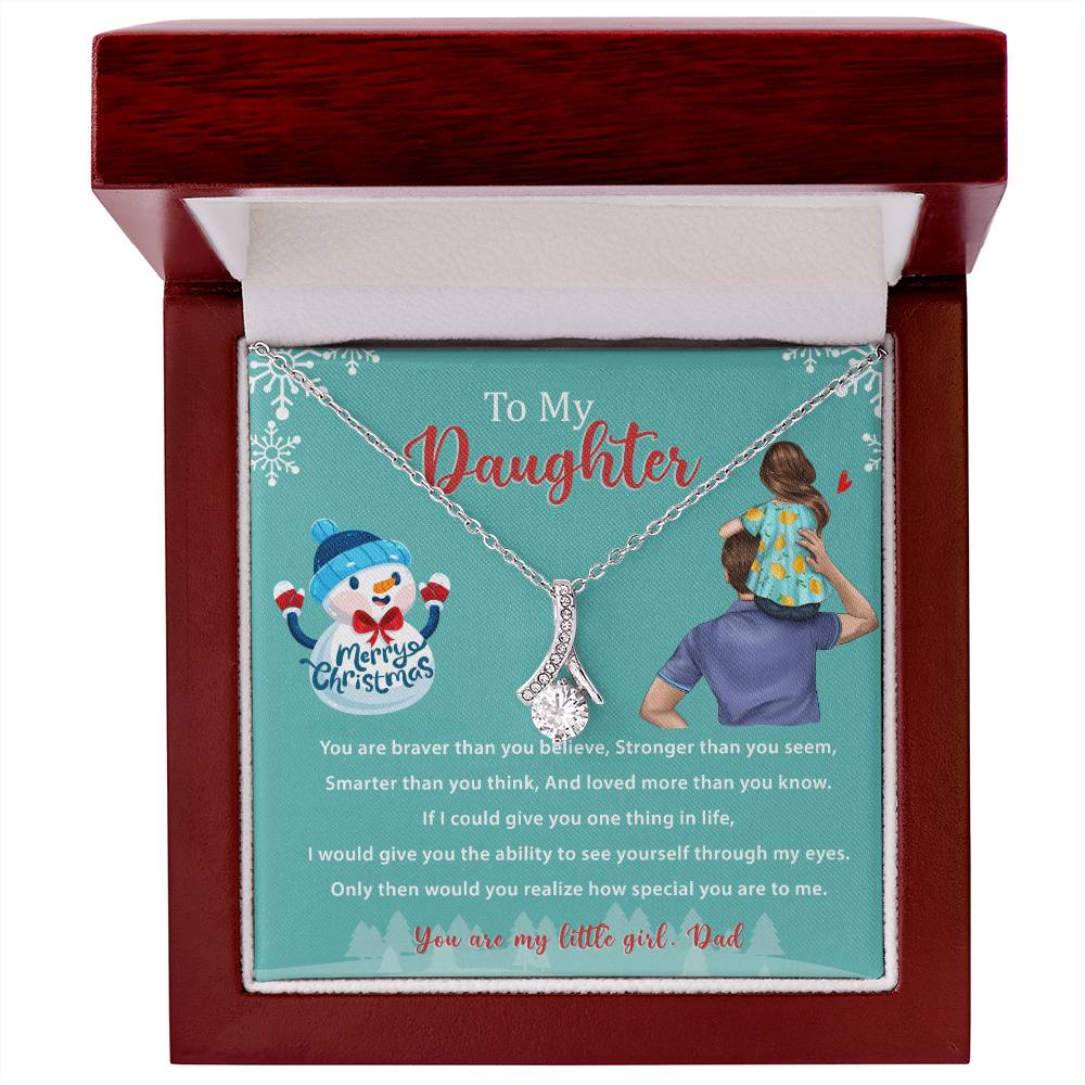 94669c Alluring Beauty Necklace, Gift to My Daughter with Beautiful Message Card