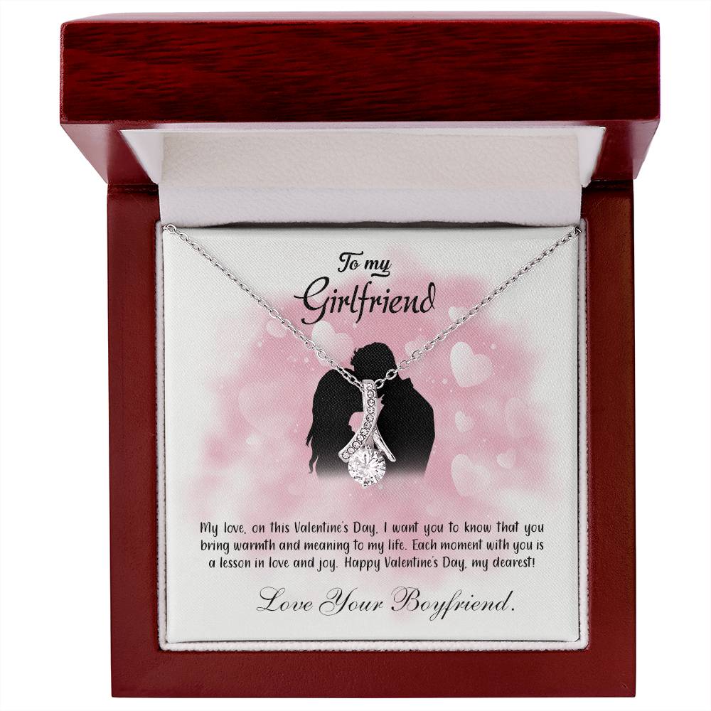 valentine-5c Alluring Beauty Necklace, Gift to my Girlfriend with Beautiful Message Card