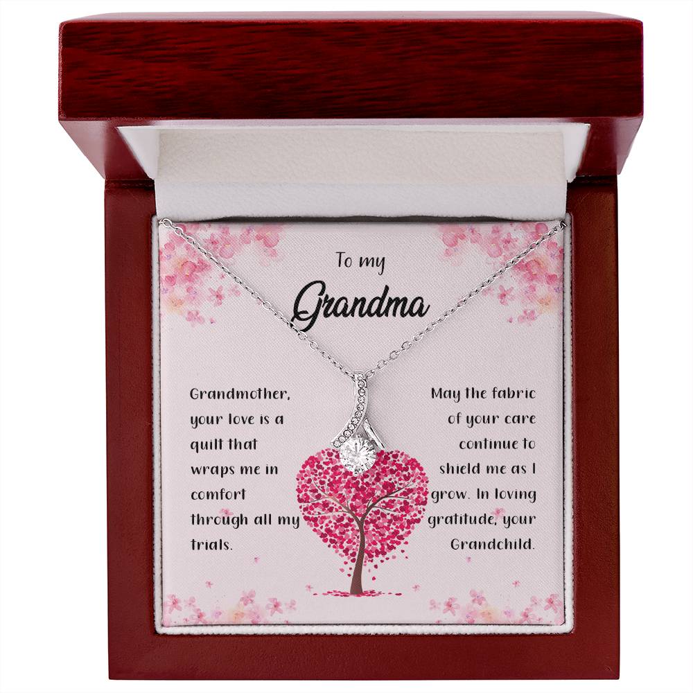 4042a Alluring Beauty Necklace, Gift to my Grandma with Beautiful Message Card