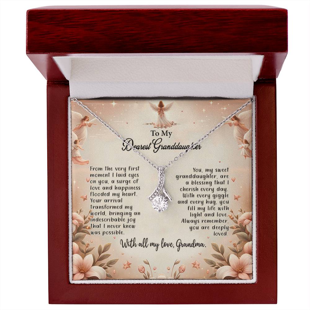 4052a Alluring Beauty Necklace, Gift to my Granddaughter with Beautiful Message Card