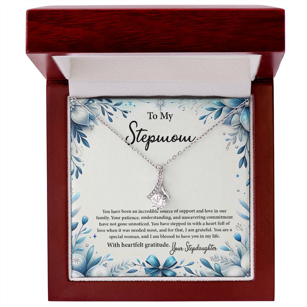 4050b Alluring Beauty Necklace, Gift to my Stepmom with Beautiful Message Card