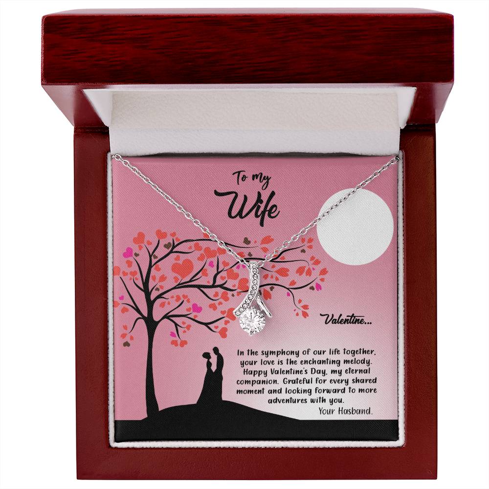 valentine-13a Alluring Beauty Necklace, Gift to my Wife with Beautiful Message Card