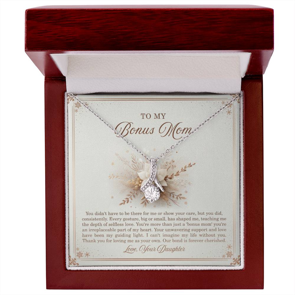 95318 a Alluring Beauty Necklace, Gift to my Stepmom with Beautiful Message Card