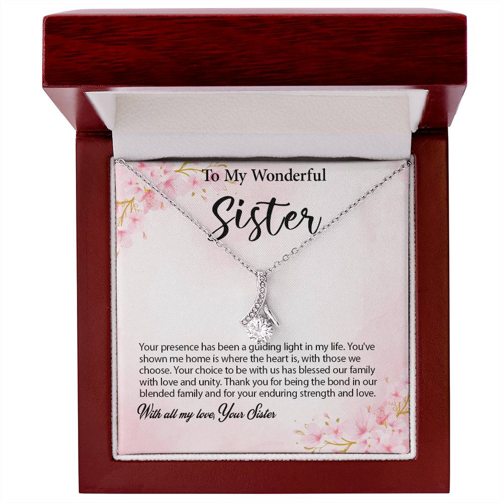 4029c Alluring Beauty Necklace, Gift to my Sister with Beautiful Message Card