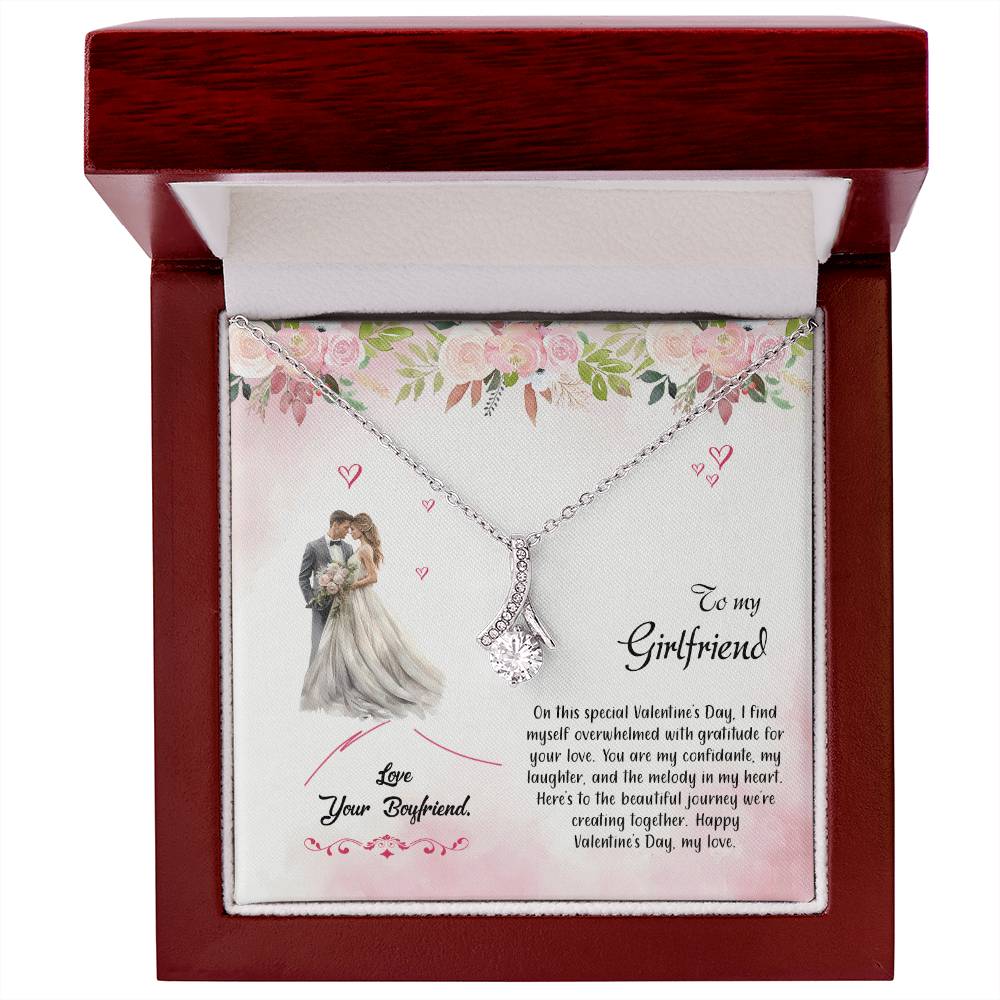 valentine-6c Alluring Beauty Necklace, Gift to my Girlfriend with Beautiful Message Card