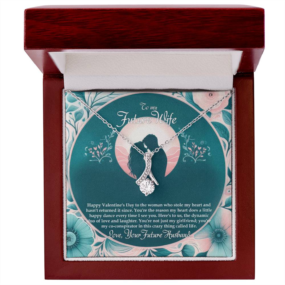 Valentine-st32d Alluring Beauty Necklace, Gift to my Future Wife with Beautiful Message Card