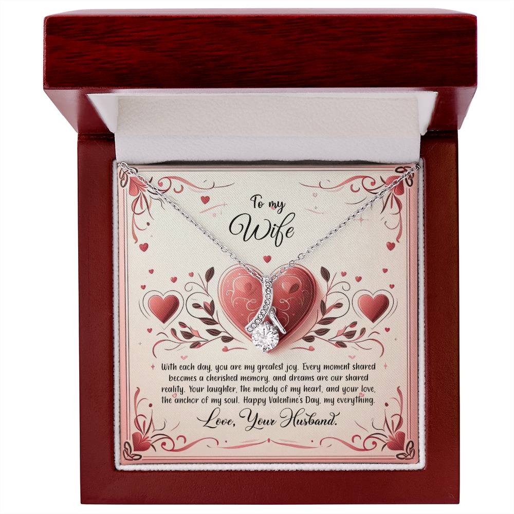 Valentine-st12a Alluring Beauty Necklace, Gift to my Wife with Beautiful Message Card