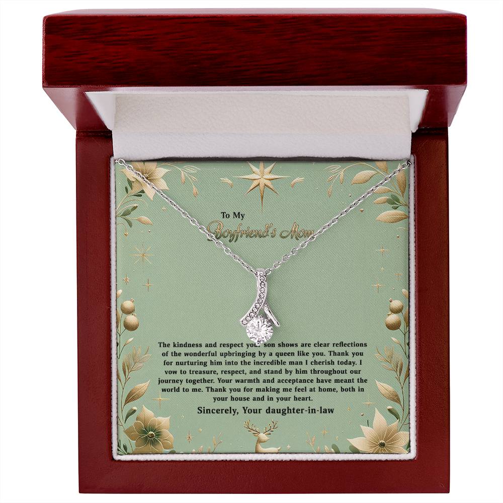 4047a Alluring Beauty Necklace, Gift to my Boyfriend's Mom with Beautiful Message Card