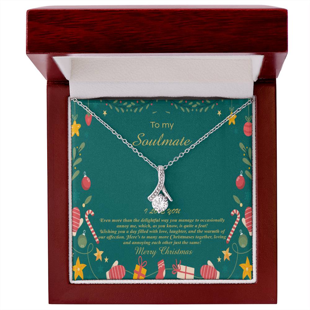 94098b Alluring Beauty Necklace, Gift to my Soulmate with Message Card