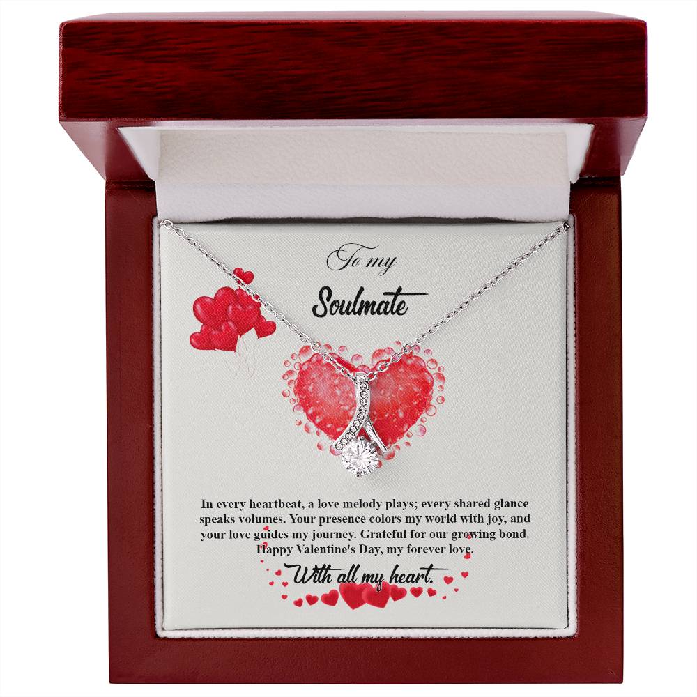 valentine-20b Alluring Beauty Necklace, Gift to my Soulmate with Message Card