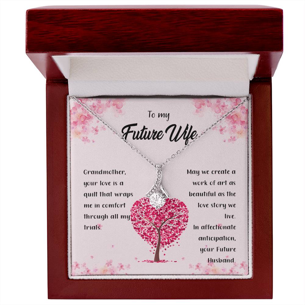 4042b fix Alluring Beauty Necklace, Gift to my Future Wife with Beautiful Message Card