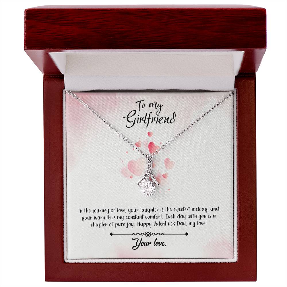 valentine-12c Alluring Beauty Necklace, Gift to my Girlfriend with Beautiful Message Card