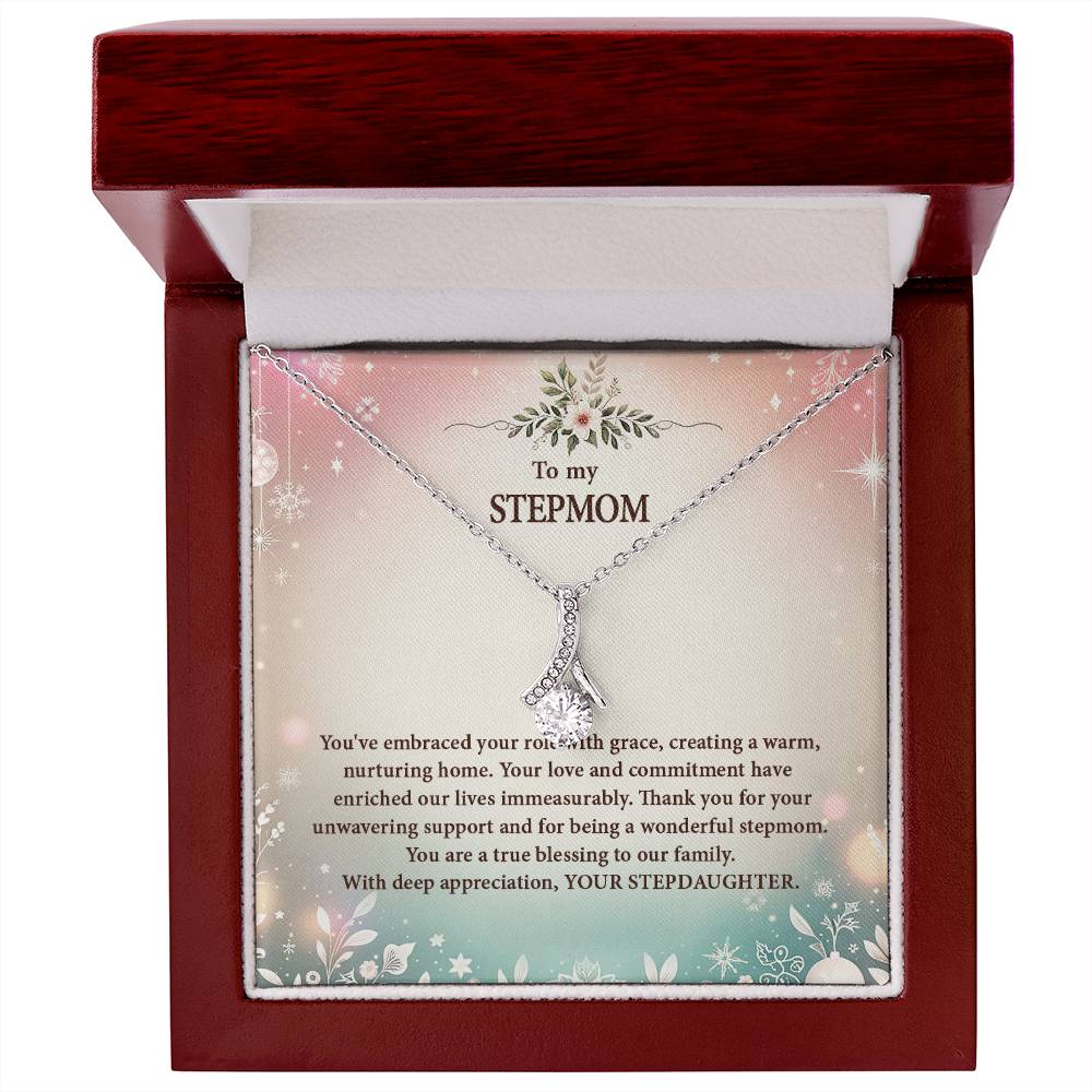 4057k Alluring Beauty Necklace, Gift to my Stepmom with Beautiful Message Card