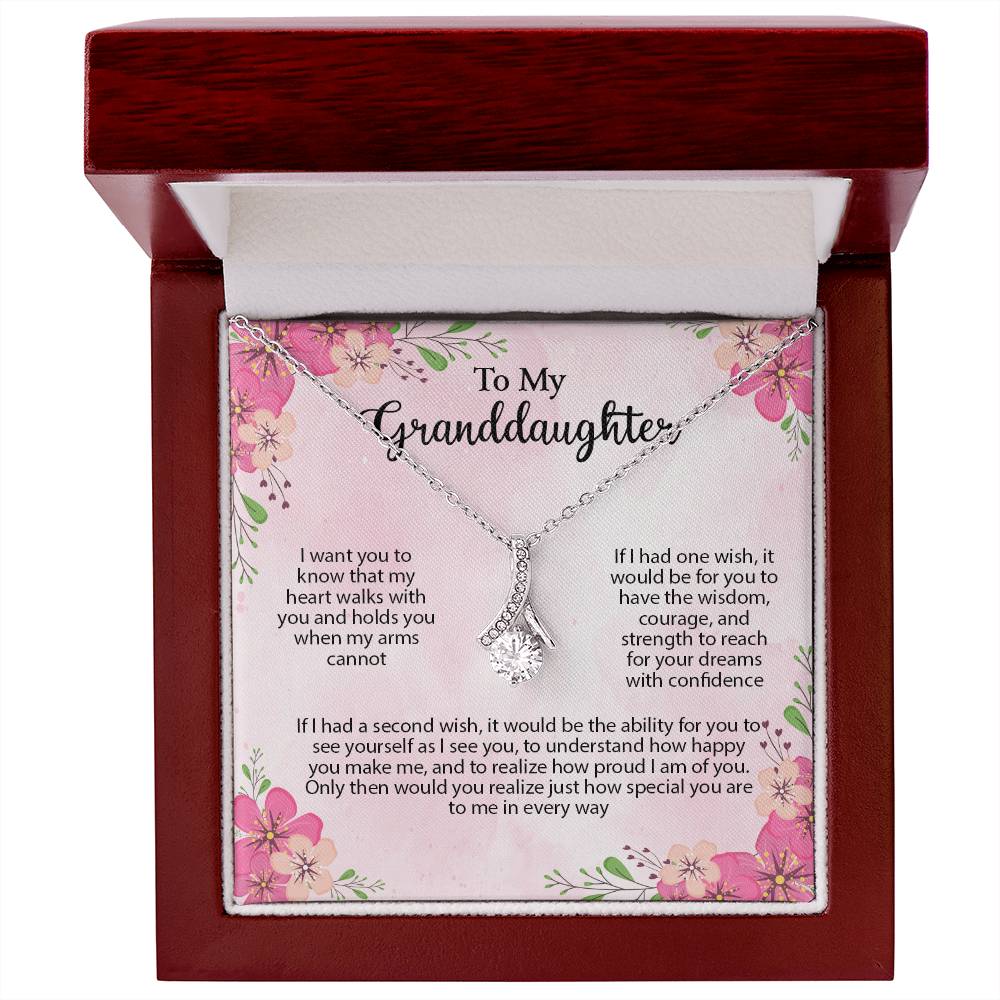 4035 Alluring Beauty Necklace, Gift to my Granddaughter with Beautiful Message Card