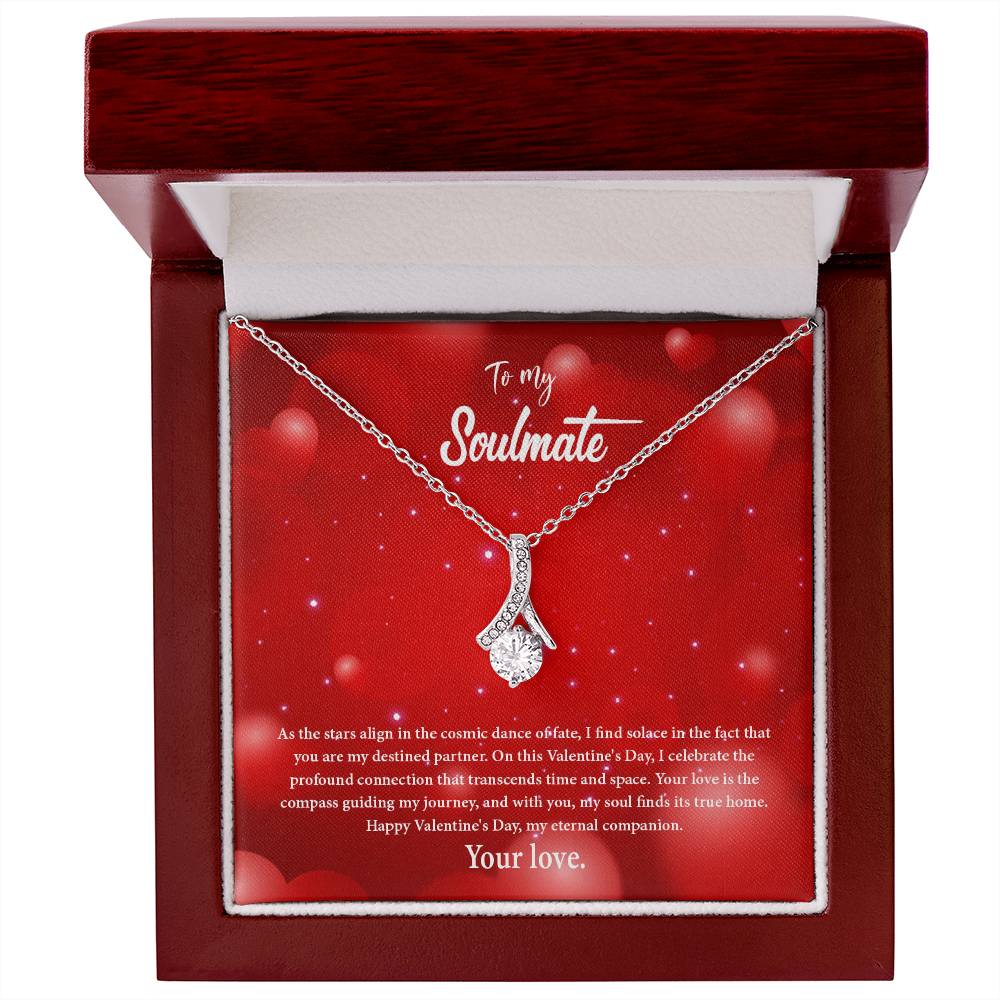 valentine-34b Alluring Beauty Necklace, Gift to my Soulmate with Message Card