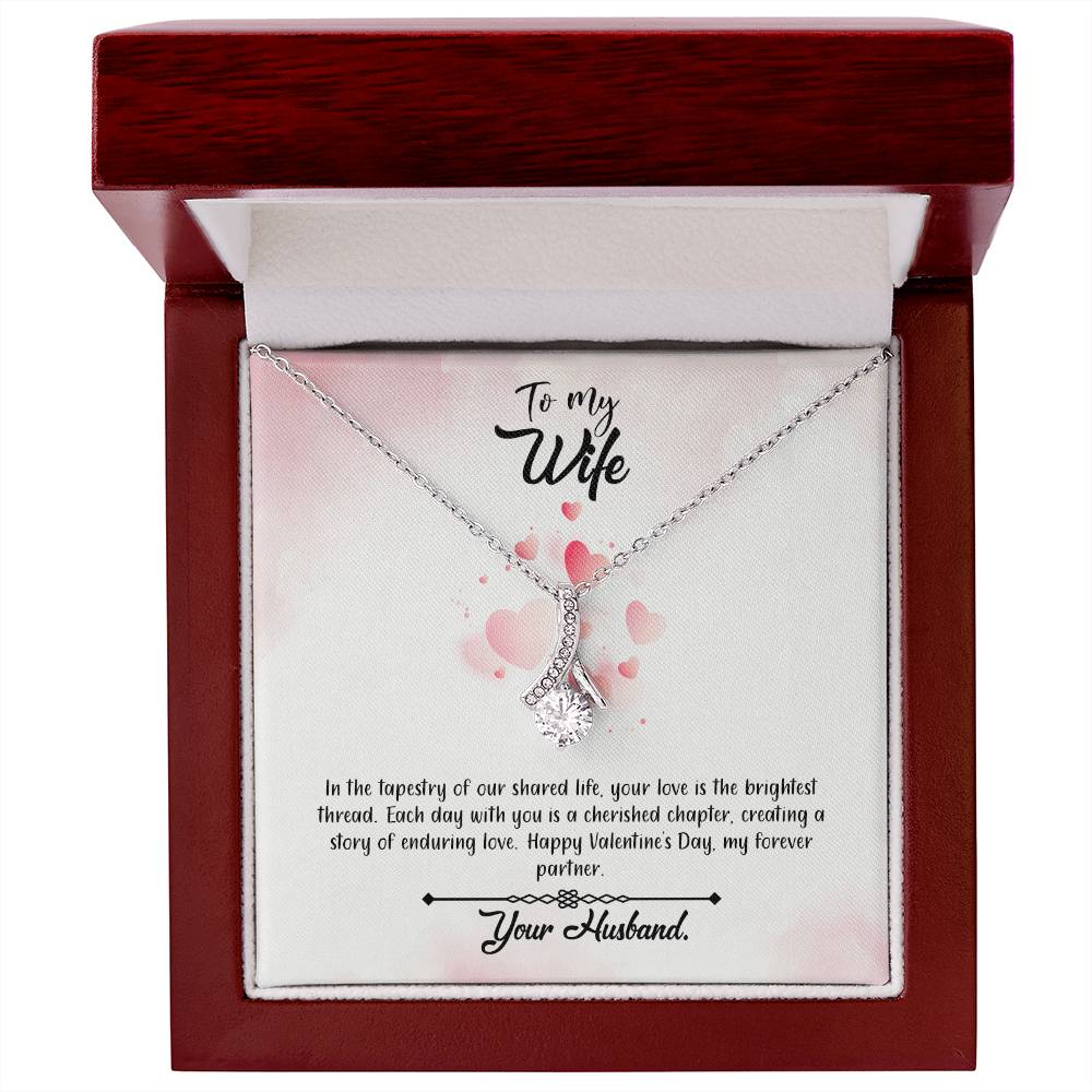 valentine-12a Alluring Beauty Necklace, Gift to my Wife with Beautiful Message Card