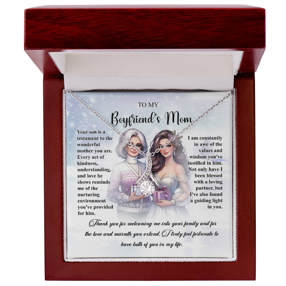 95311a Alluring Beauty Necklace, Gift to my Boyfriend's Mom with Beautiful Message Card