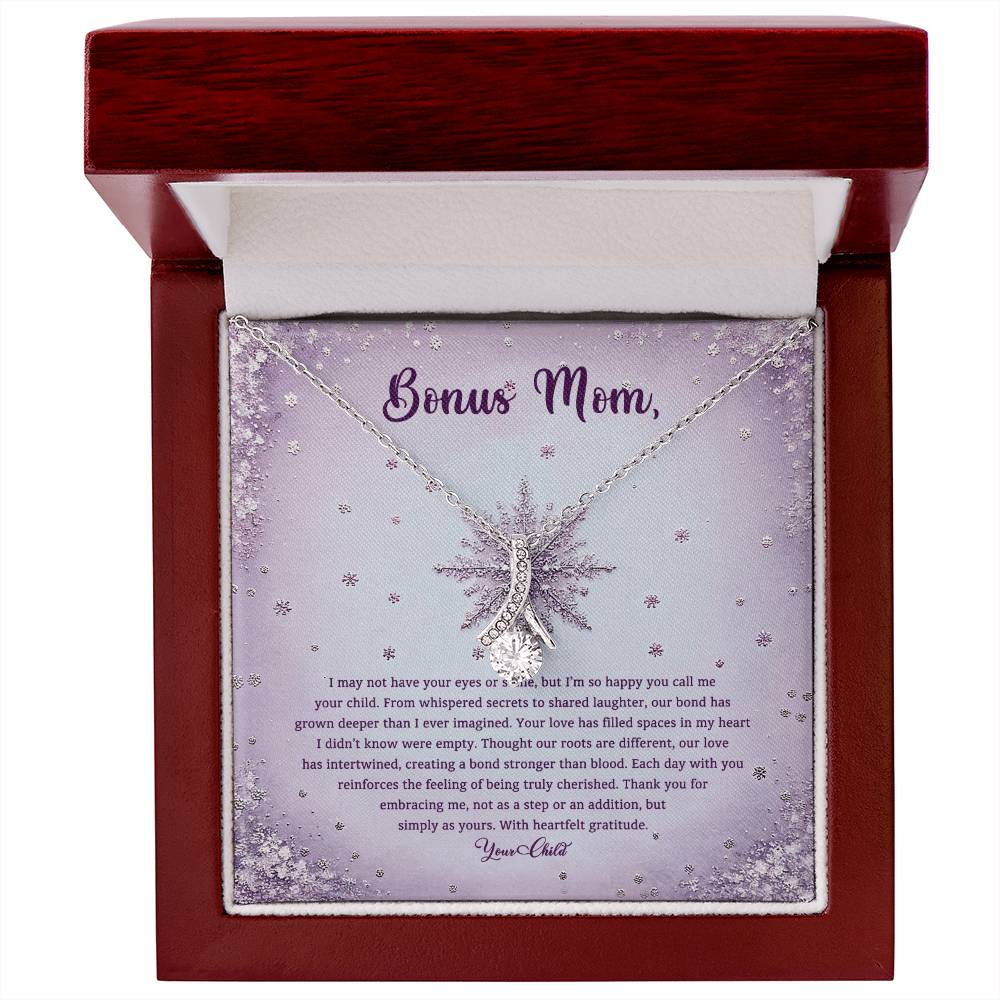 95314 a Alluring Beauty Necklace, Gift to my Stepmom with Beautiful Message Card