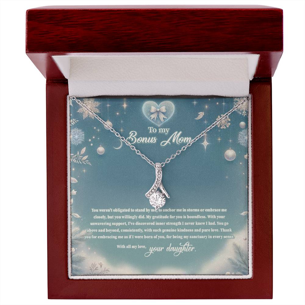 4045 (a) Alluring Beauty Necklace, Gift to my Stepmom with Beautiful Message Card