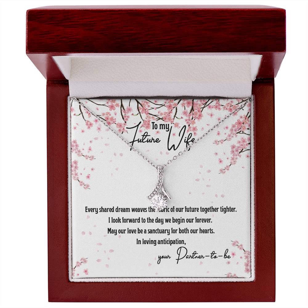 4040 b Alluring Beauty Necklace, Gift to my Future Wife with Beautiful Message Card