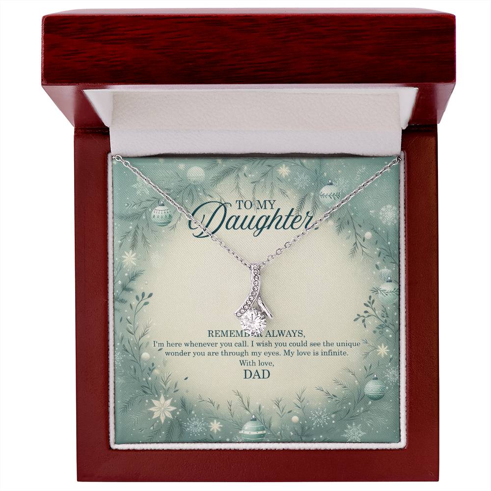 95320 a Alluring Beauty Necklace, Gift to My Daughter with Beautiful Message Card