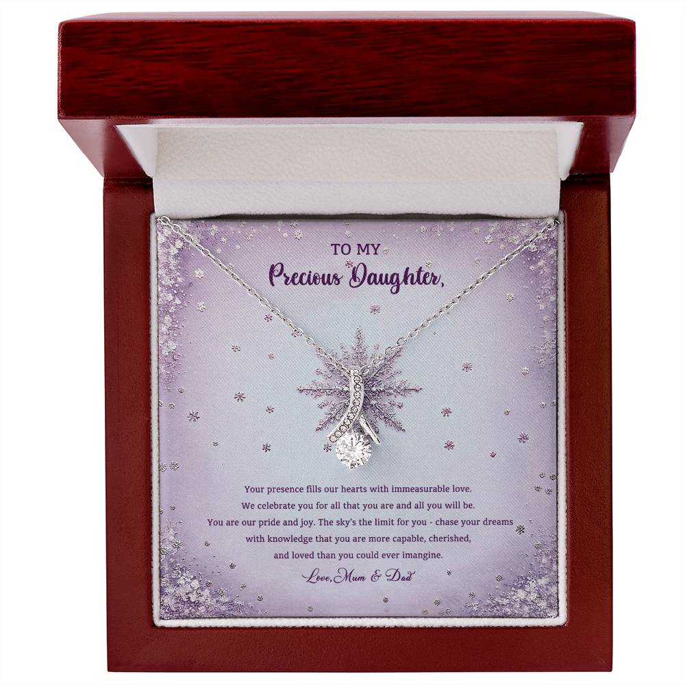 95314-c Alluring Beauty Necklace, Gift to My Daughter with Beautiful Message Card