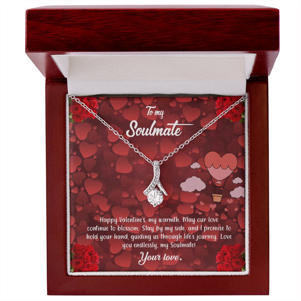 valentine-27b Alluring Beauty Necklace, Gift to my Soulmate with Message Card