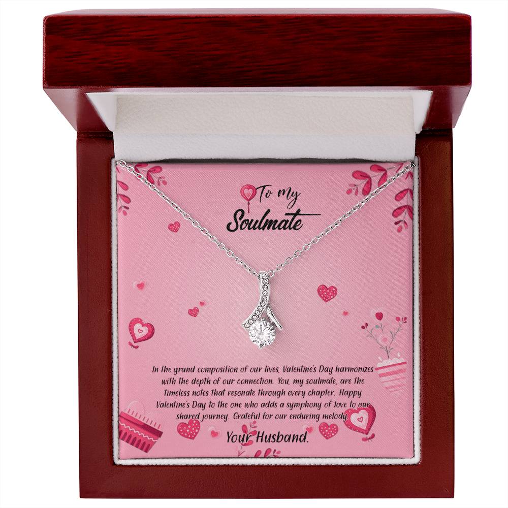 valentine-16b Alluring Beauty Necklace, Gift to my Soulmate with Message Card