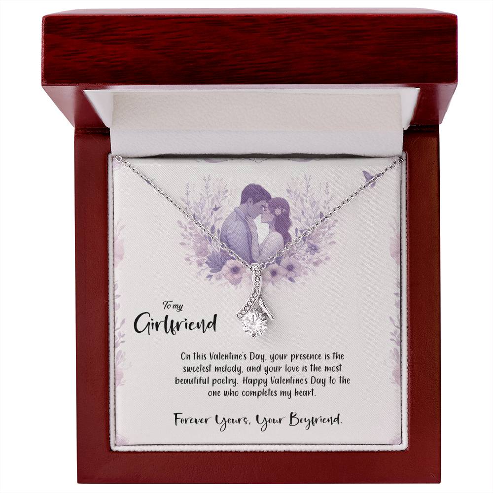 Valentine-st14c Alluring Beauty Necklace, Gift to my Girlfriend with Beautiful Message Card