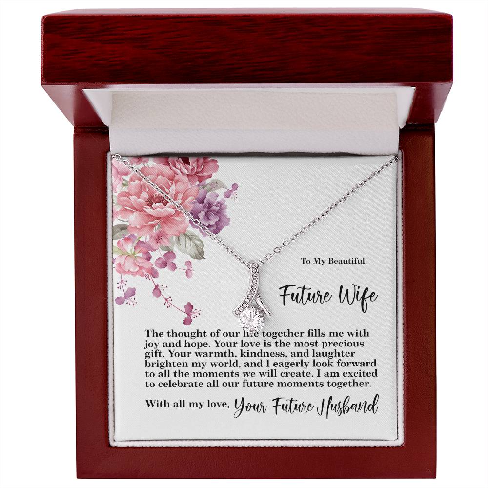 4027 Alluring Beauty Necklace, Gift to my Future Wife with Beautiful Message Card