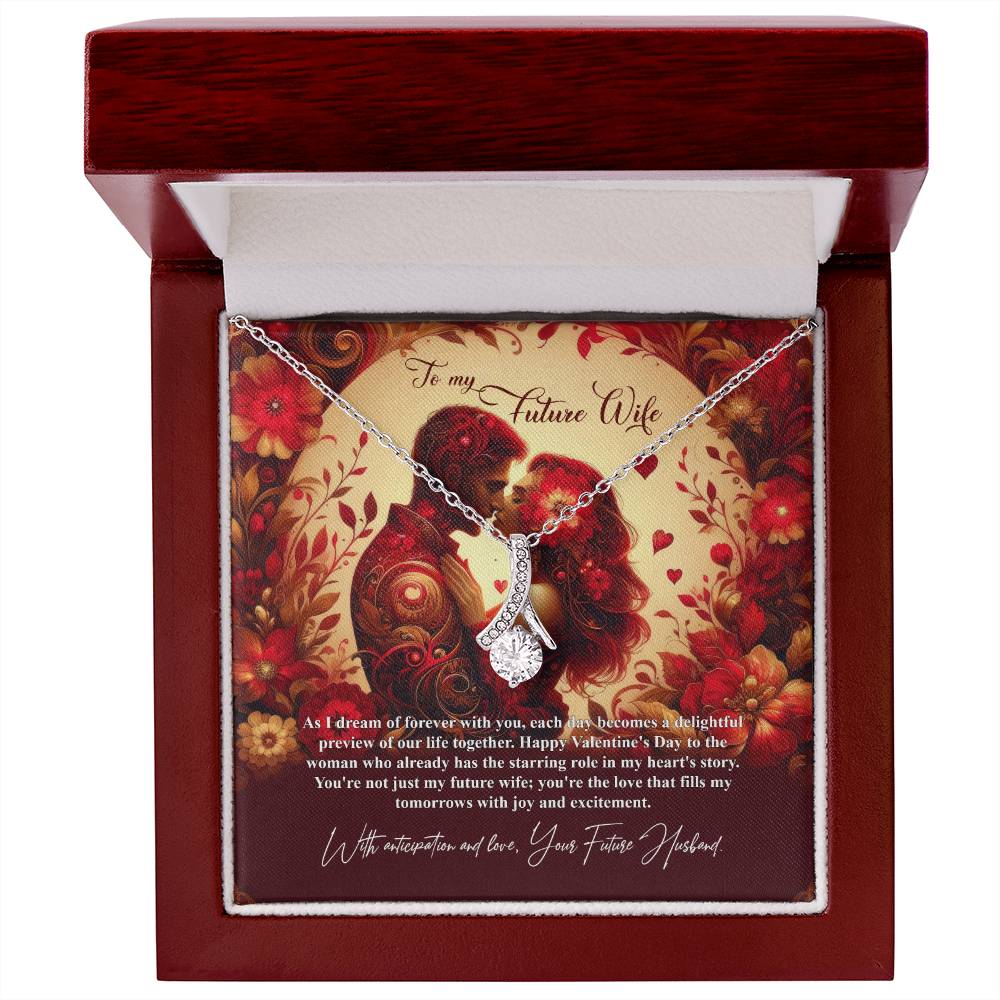 Valentine-st31d Alluring Beauty Necklace, Gift to my Future Wife with Beautiful Message Card