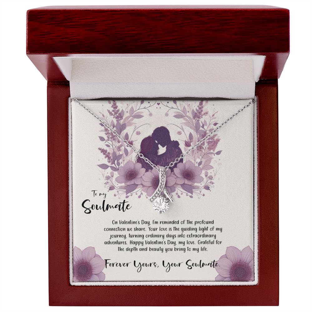 Valentine-st9b Alluring Beauty Necklace, Gift to my Soulmate with Message Card