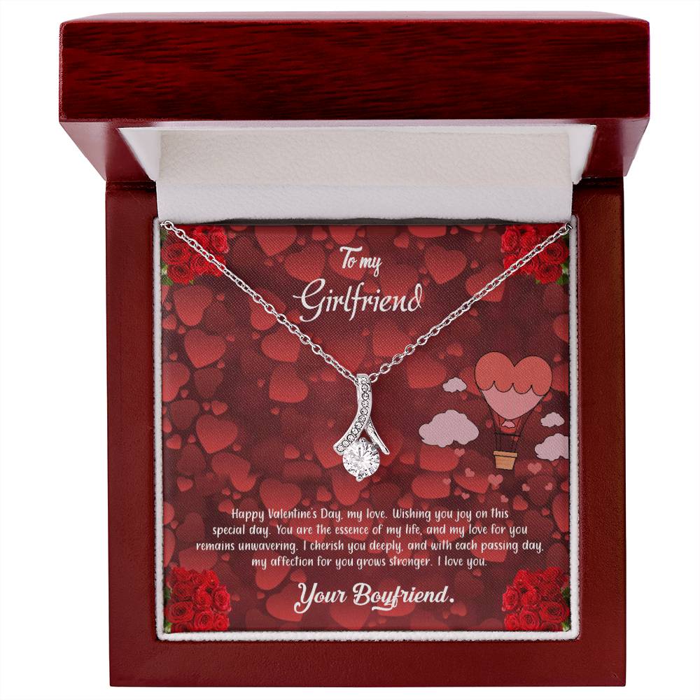 valentine-27c Alluring Beauty Necklace, Gift to my Girlfriend with Beautiful Message Card