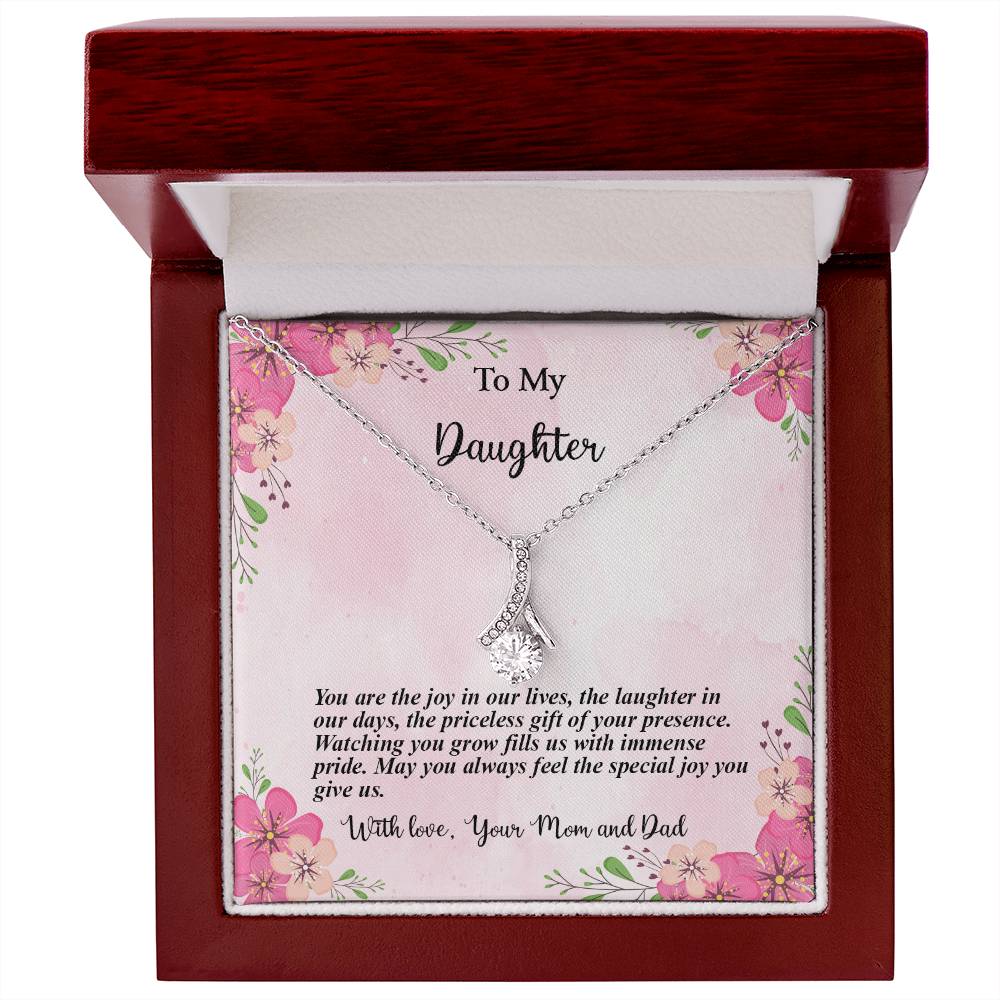 4035c Alluring Beauty Necklace, Gift to My Daughter with Beautiful Message Card