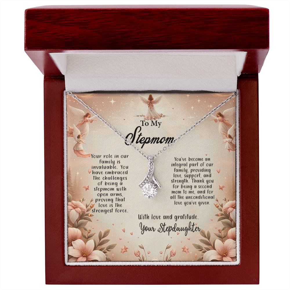 4052b Alluring Beauty Necklace, Gift to my Stepmom with Beautiful Message Card