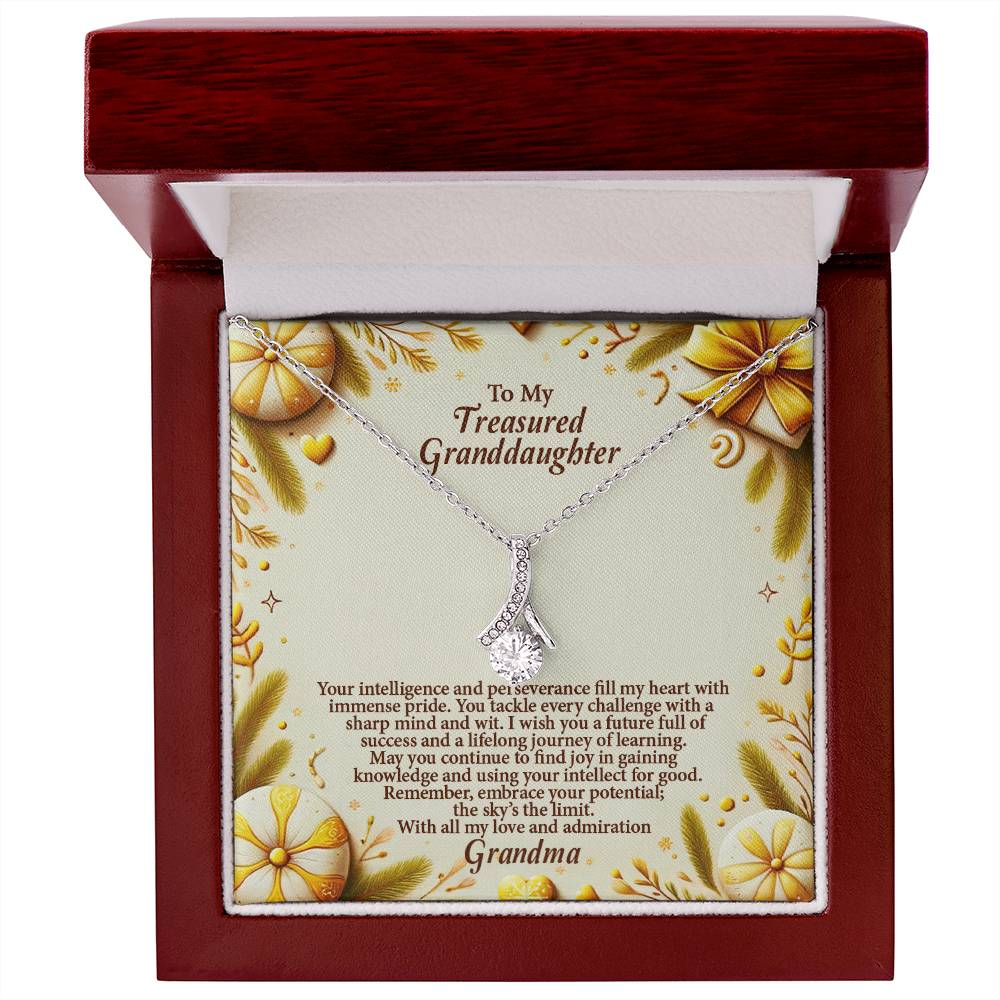 4056b Alluring Beauty Necklace, Gift to my Granddaughter with Beautiful Message Card