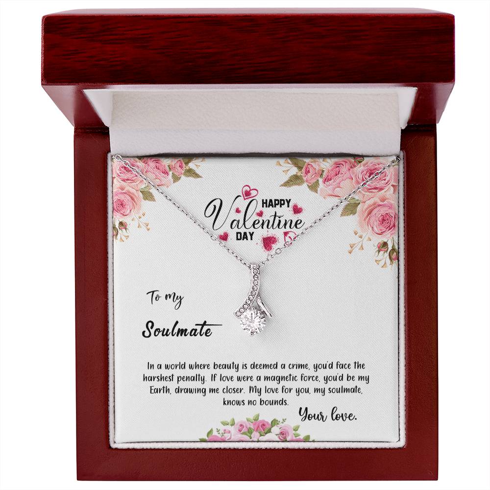 valentine-31b Alluring Beauty Necklace, Gift to my Soulmate with Message Card