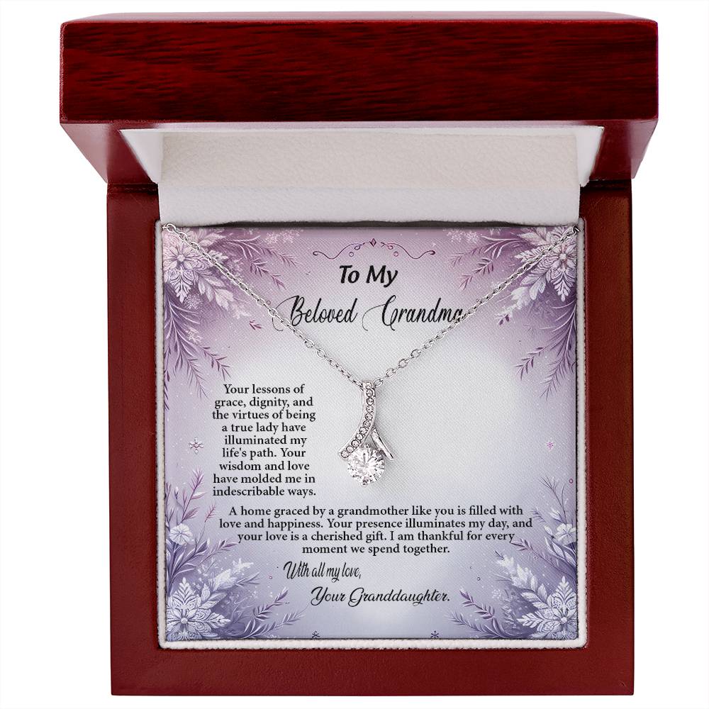 4054a Alluring Beauty Necklace, Gift to my Grandma with Beautiful Message Card